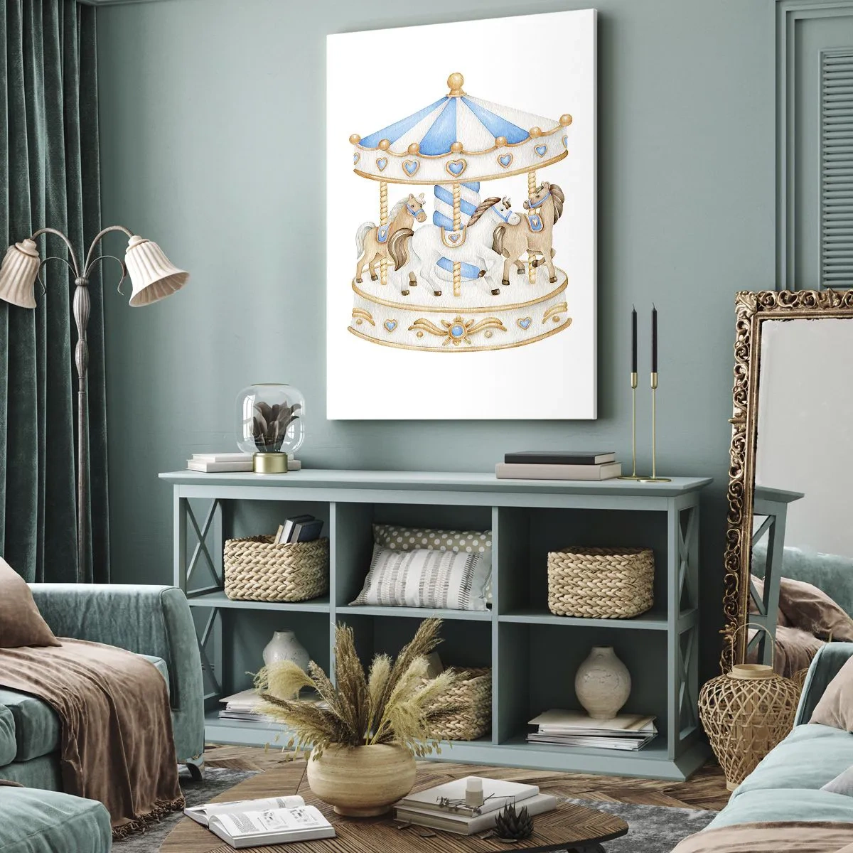 Impression sur toile - Image sur toile - Douce enfance - 55x100 cm