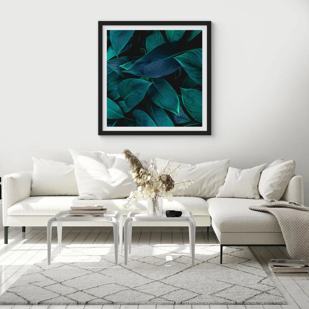 Affiche dans un cadre noir - Poster - le vert lui-même - 40x40 cm