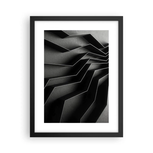 Affiche dans un cadre noir - Poster - Ordre spatial - 30x40 cm