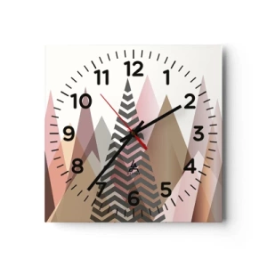 Horloge murale - Pendule murale - Vue pyramidale - 40x40 cm