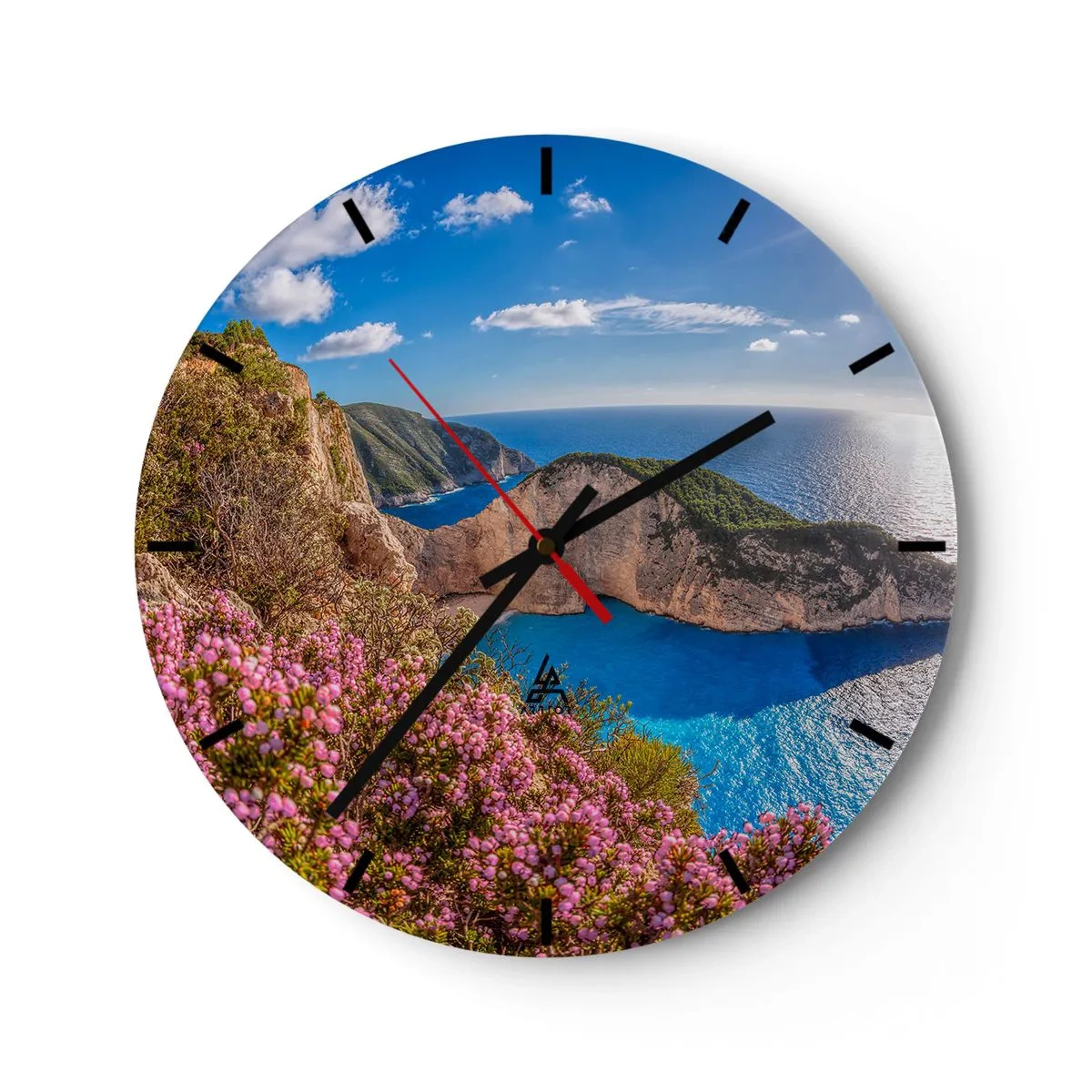 Horloge murale - Pendule murale - Mes super vacances grecques - 40x40 cm