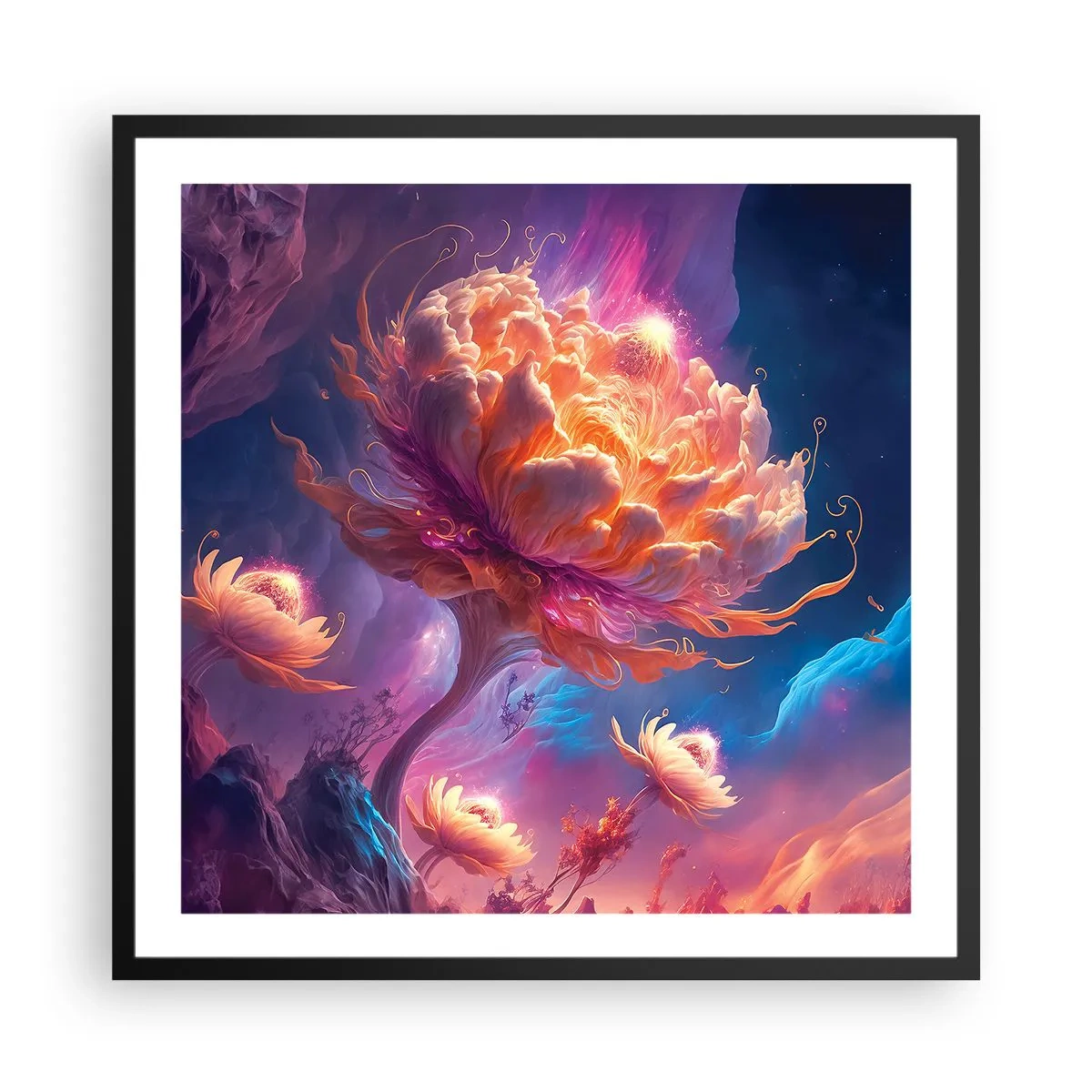 Affiche dans un cadre noir - Poster - Un autre monde - 60x60 cm