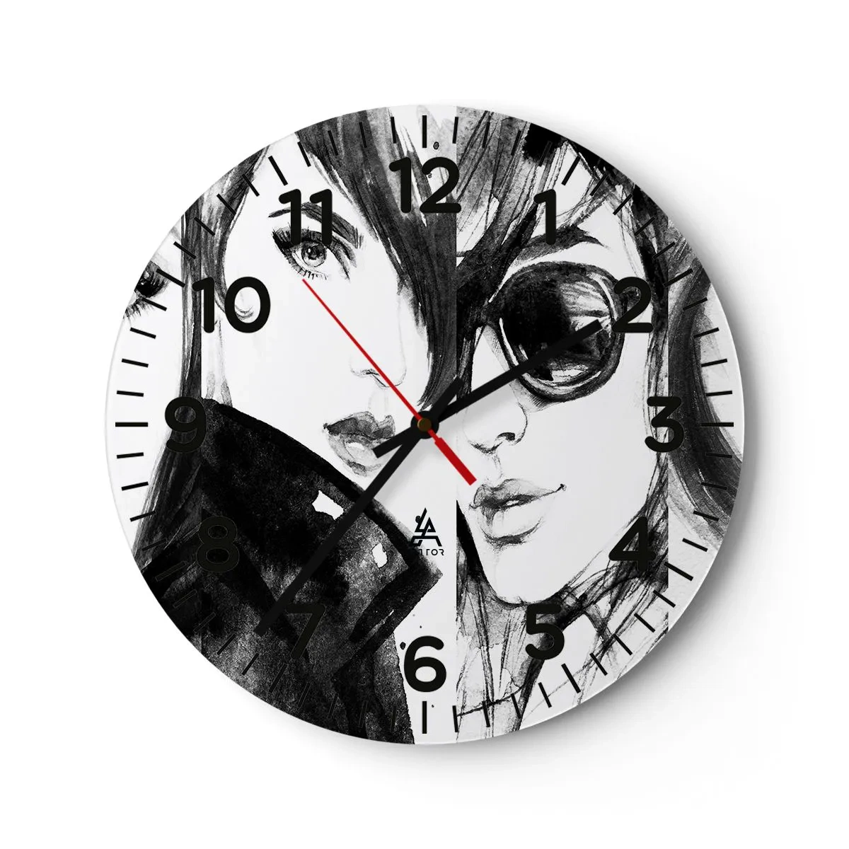 Horloge murale - Pendule murale - La beauté multipliée - 40x40 cm
