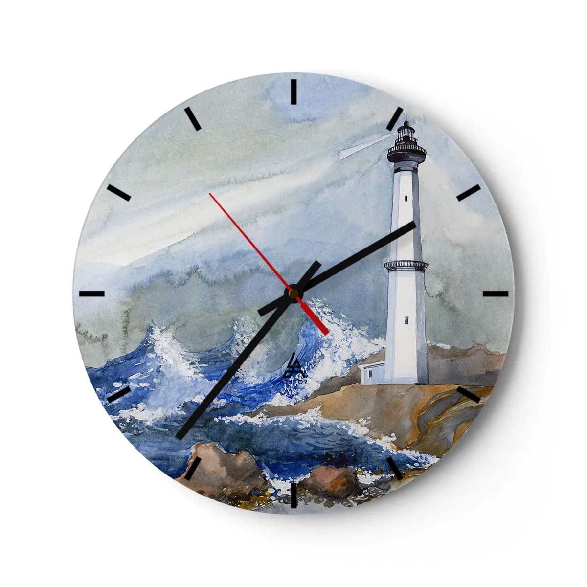 Horloge murale - Pendule murale - Contre l'obscurité et la tempête - 40x40 cm