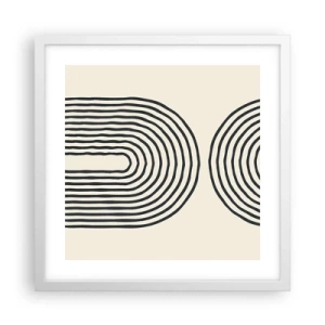 Affiche dans un cadre blanc - Poster - Dans un instant... - 40x40 cm