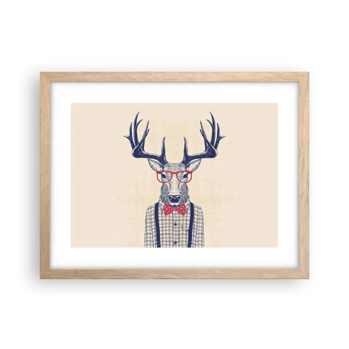 Affiche dans un chêne clair - Poster - Une extravagance amusante - 40x30 cm