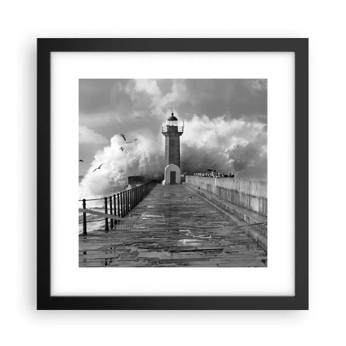 Affiche dans un cadre noir - Poster - Sans peur - 30x30 cm