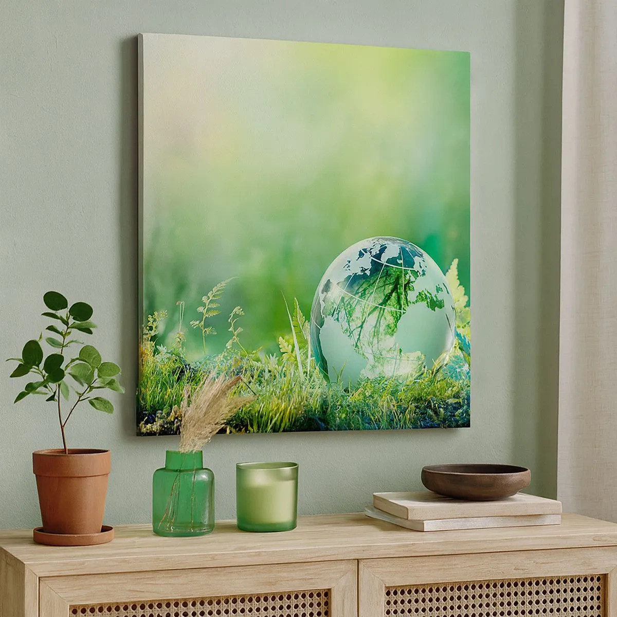 Impression sur toile - Image sur toile - La planette verte - 30x30 cm