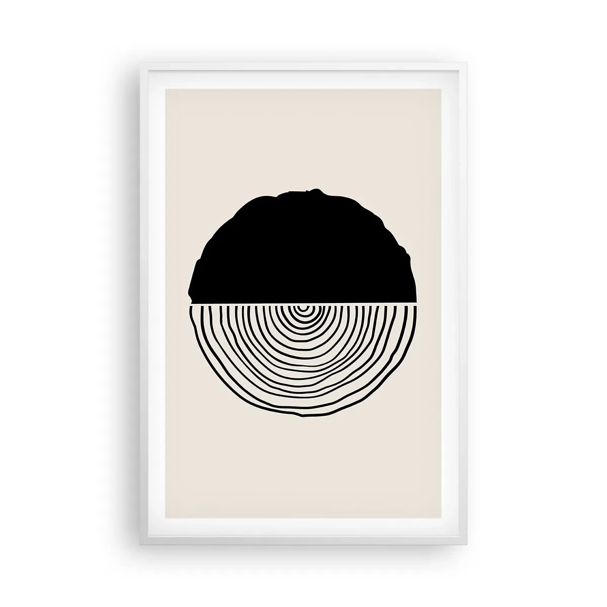 Affiche dans un cadre blanc - Poster - Moitié-moitié - 61x91 cm