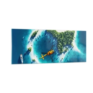 Impression sur verre - Image sur verre - Achetez-vous une île - 100x40 cm