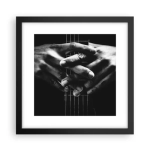 Affiche dans un cadre noir - Poster - Prière d'artiste - 30x30 cm