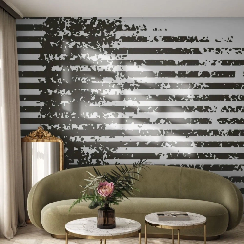 Papier Peint Photo Premium Canvas - Rythme et bruissement - Abstraction, Morceau, Graphique - 300x210 cm