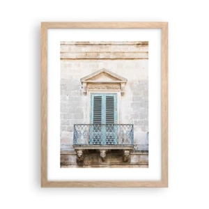 Affiche dans un chêne clair - Poster - Le charme unique de l'Italie - 30x40 cm