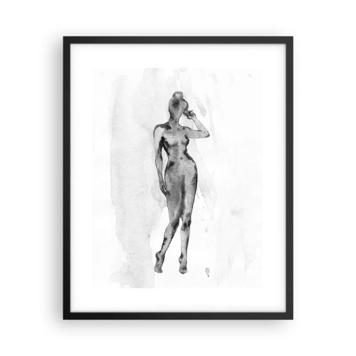 Affiche dans un cadre noir - Poster - Etude de l'idéal de la féminité - 40x50 cm
