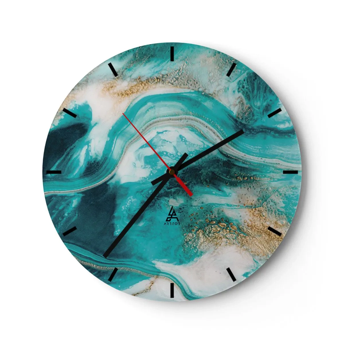 Horloge murale - Pendule murale - Rivière d'or - 40x40 cm