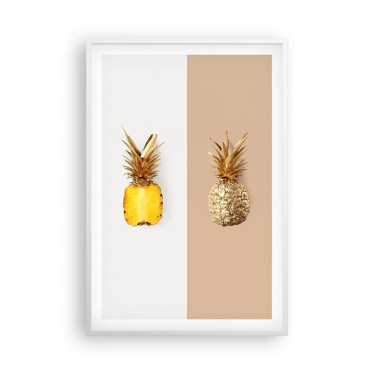 Affiche dans un cadre blanc - Poster - Ananas pour nous - 61x91 cm