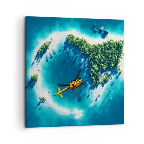 Impression sur toile - Image sur toile - Achetez-vous une île - 50x50 cm