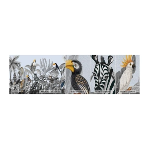 Échantillon de Papier Peint Premium Sand - Conte de fées africain - Abstraction, Jungle, Animaux - 100x30 cm