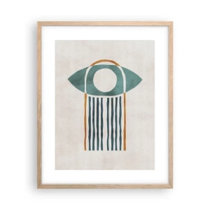 Affiche dans un chêne clair - Poster - Signes et rituels - 40x50 cm