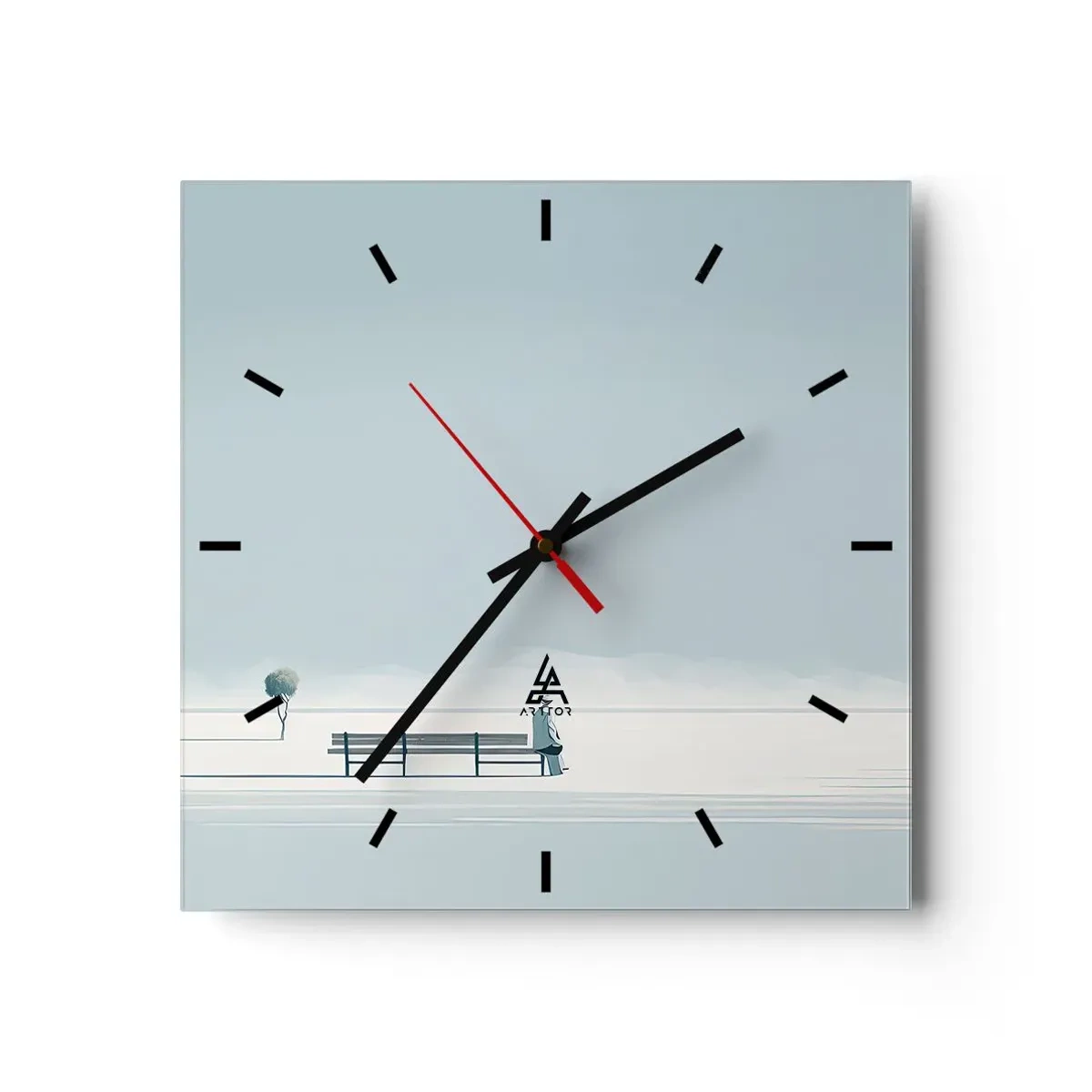 Horloge murale - Pendule murale - Oui, j'attends. - 40x40 cm
