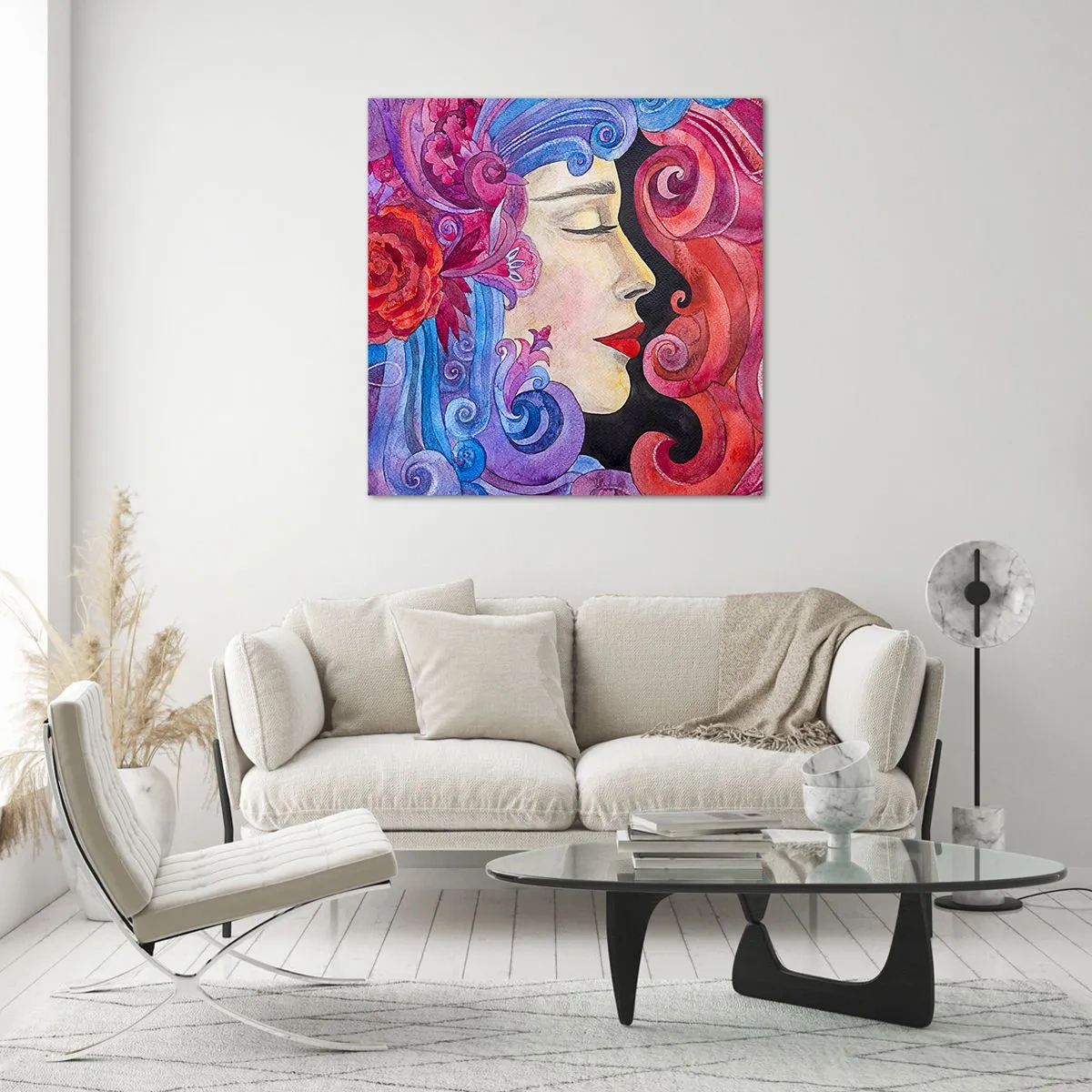 Impression sur verre - Image sur verre - L'Art Nouveau est toujours vivant - 50x50 cm