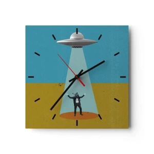 Horloge murale - Pendule murale - Rencontre proche - 40x40 cm