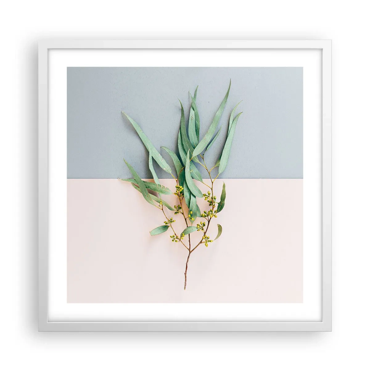 Affiche dans un cadre blanc - Poster - Subtilité pastel - 50x50 cm