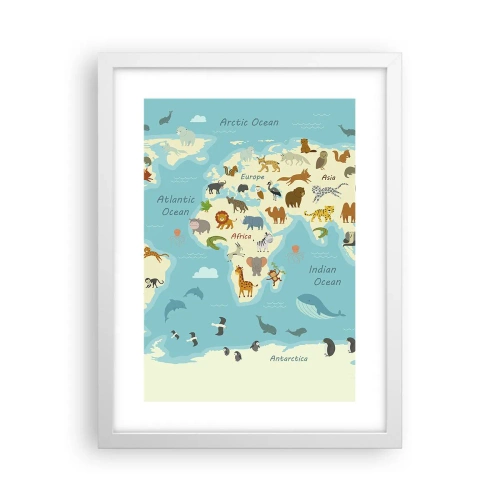 Affiche dans un cadre blanc - Poster - De bons voisins - 30x40 cm