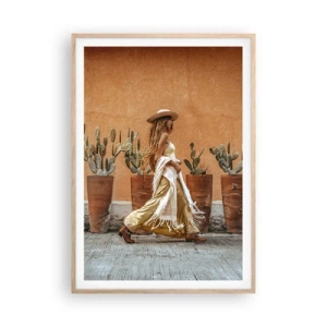 Affiche dans un chêne clair - Poster - Style hippie - 70x100 cm