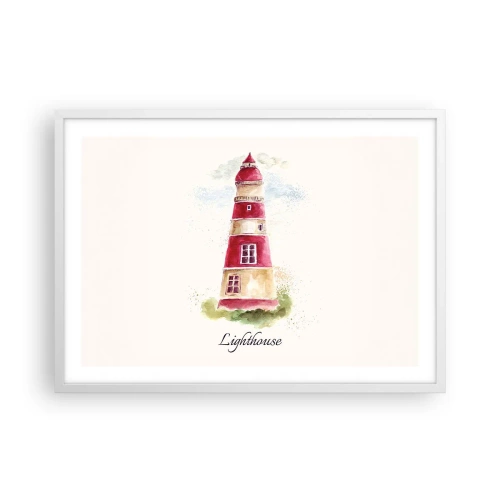 Affiche dans un cadre blanc - Poster - Il y a toujours beau temps autour - 70x50 cm