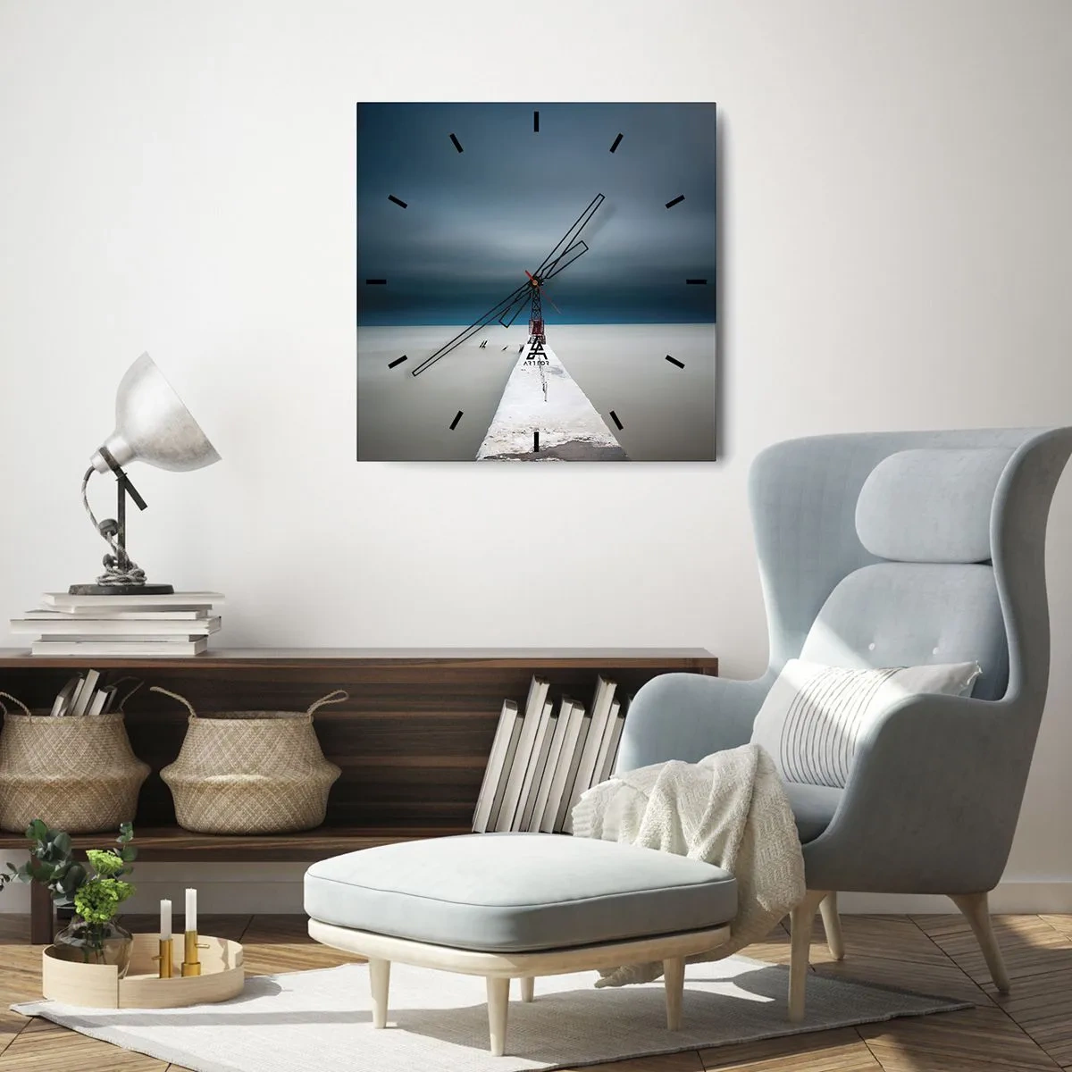 Horloge murale - Pendule murale - À la rencontre de l'immensité - 40x40 cm