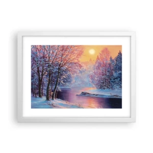 Affiche dans un cadre blanc - Poster - Couleurs d'hiver - 40x30 cm