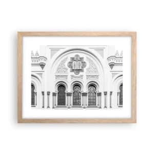 Affiche dans un chêne clair - Poster - À la frontière des cultures - 40x30 cm