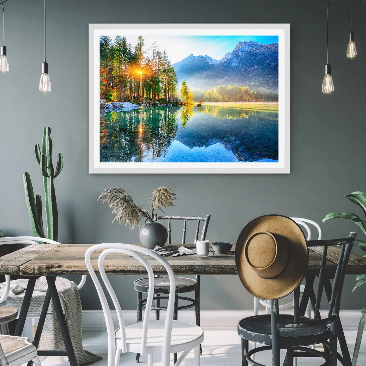 Affiche dans un cadre blanc - Poster - Majesté et douceur - 70x50 cm