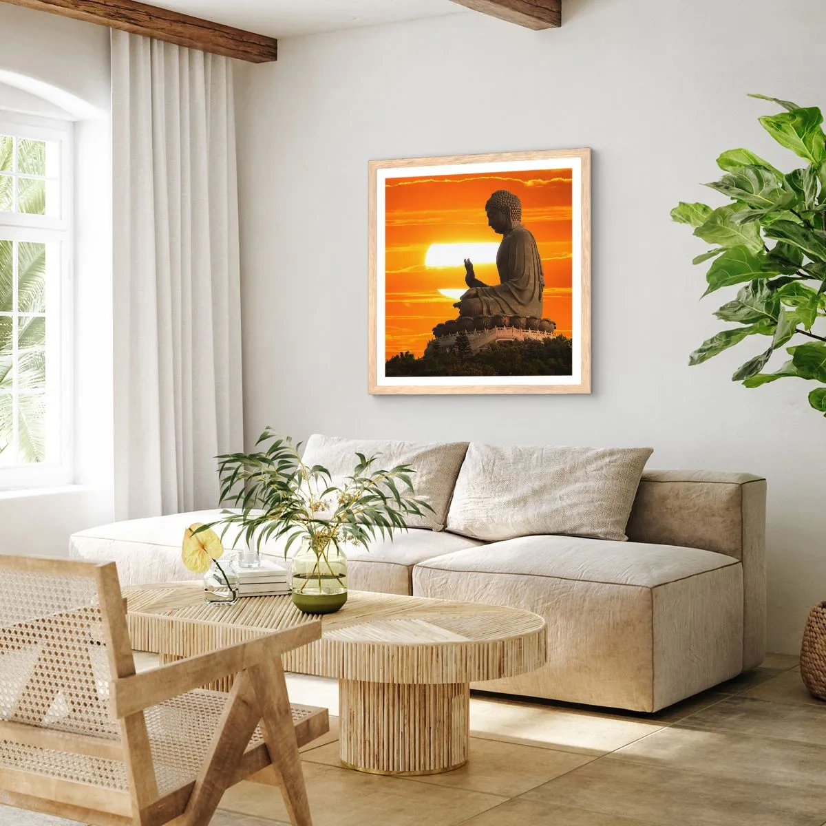 Affiche dans un chêne clair - Poster - Aucune peur du monde - 50x50 cm