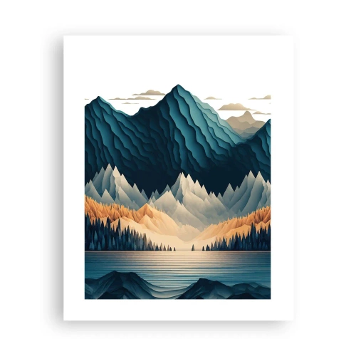 Affiche - Poster - Paysage de montagne parfait - 40x50 cm