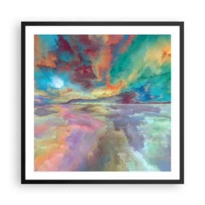 Affiche dans un cadre noir - Poster - Deux paradis - 60x60 cm