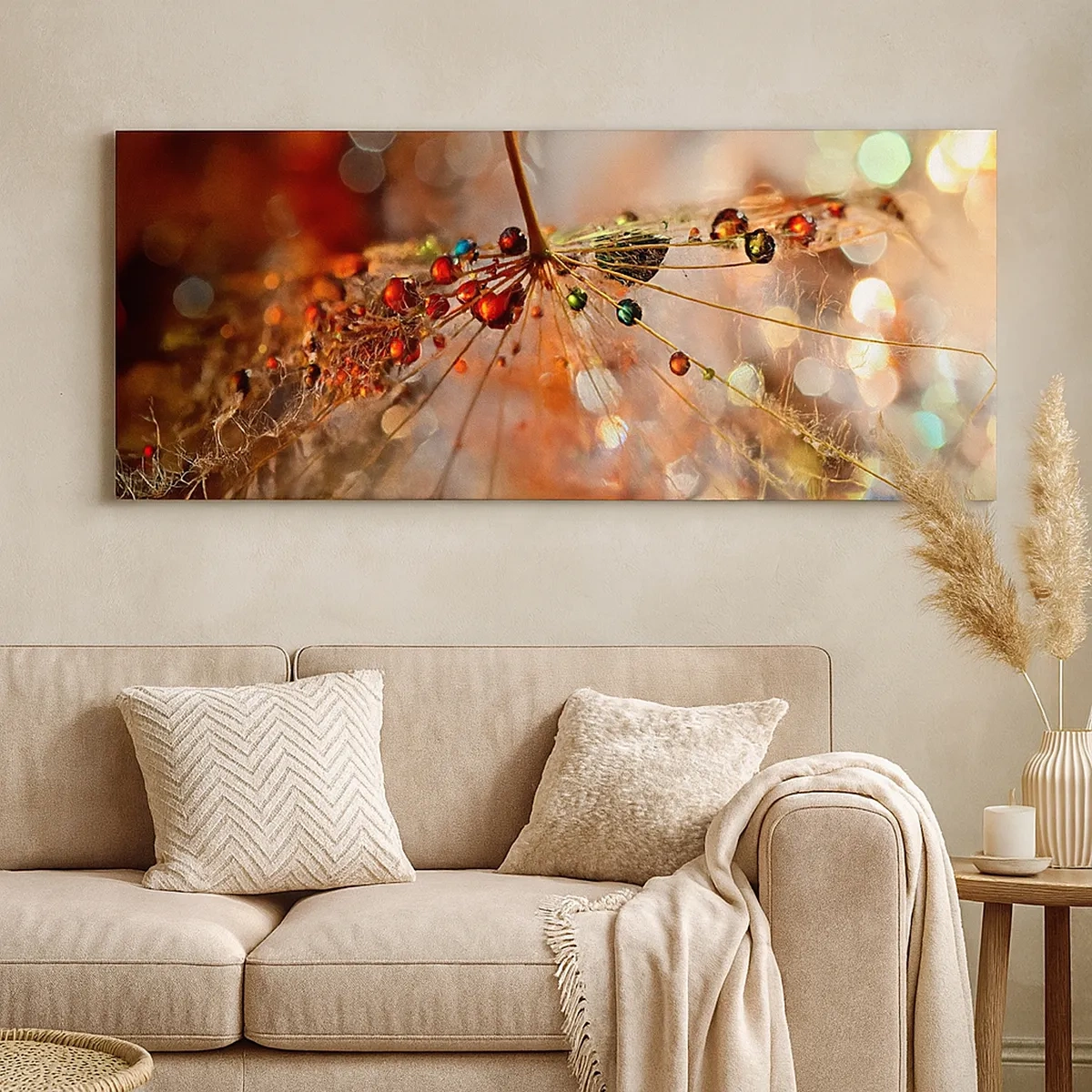 Impression sur toile - Image sur toile - Enfilé sur un fil d'araignée - 30x30 cm