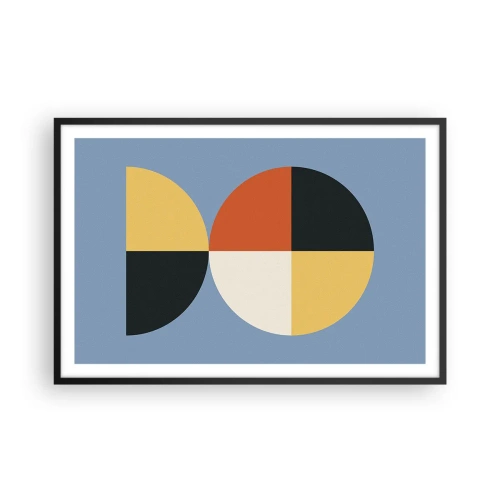 Affiche dans un cadre noir - Poster - Regarde et compte - 91x61 cm