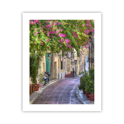 Affiche - Poster - Allée fleurie - 40x50 cm