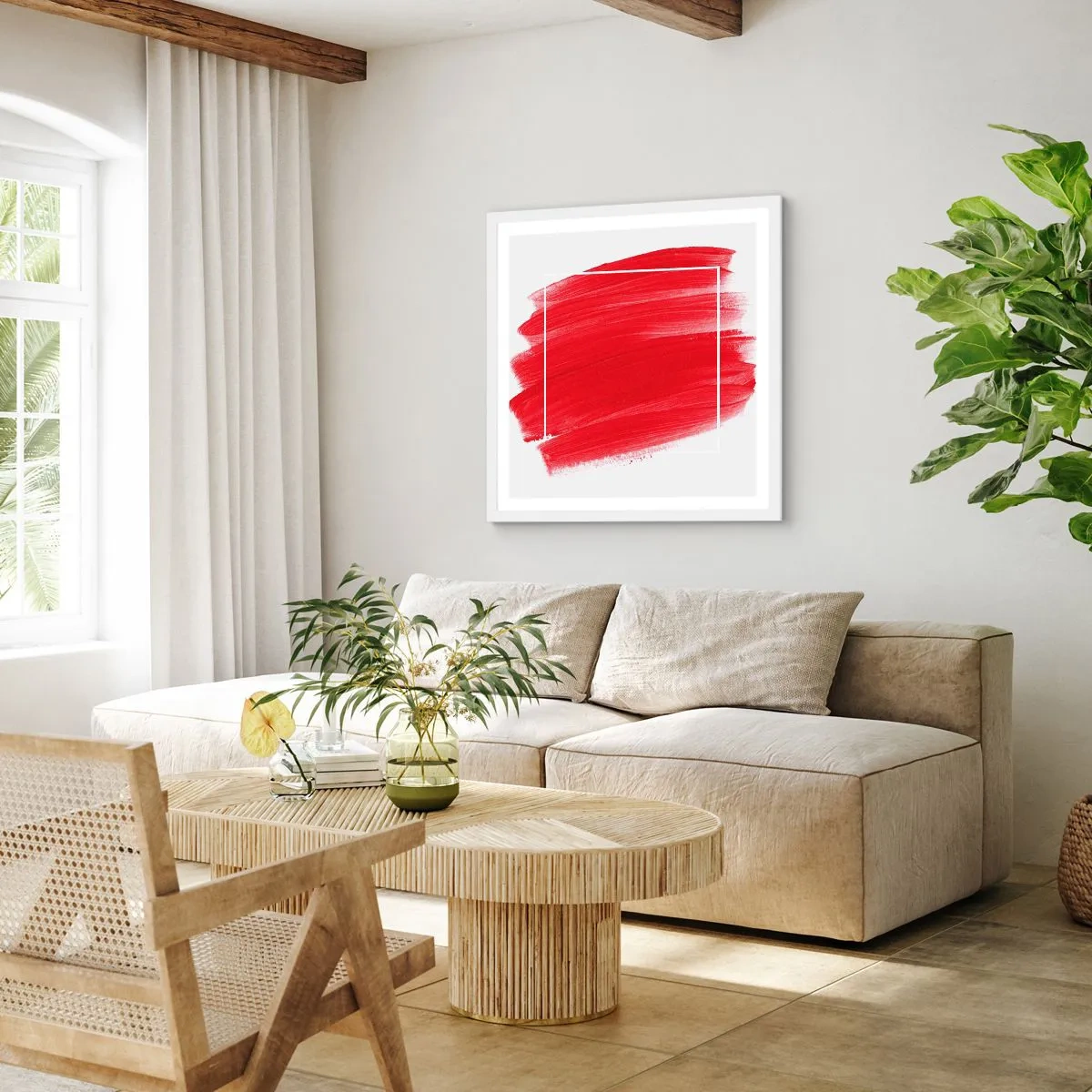 Affiche dans un cadre blanc - Poster - En dehors du cadre - 40x40 cm