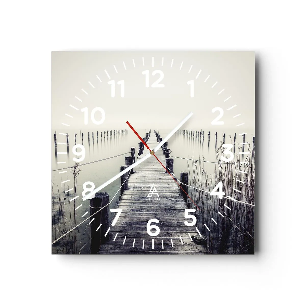 Horloge murale - Pendule murale - Plongez dans la paix - 30x30 cm