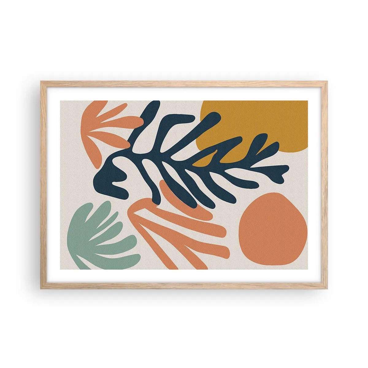 Affiche dans un chêne clair - Poster - Mers de corail - 70x50 cm