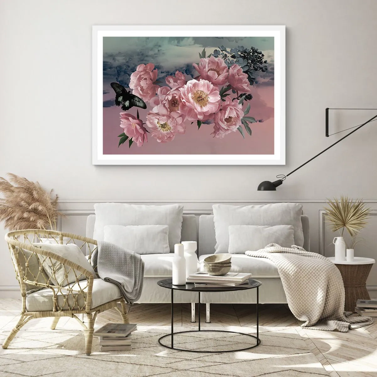 Affiche dans un cadre blanc - Poster - Pic du romantisme - 40x30 cm