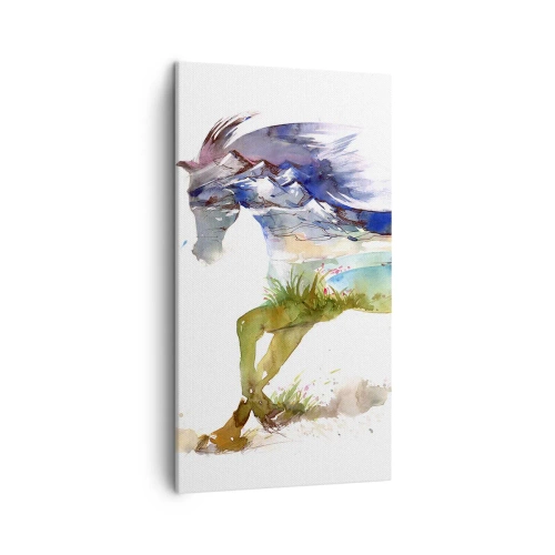 Impression sur toile - Image sur toile - De la prairie directement au ciel - 45x80 cm