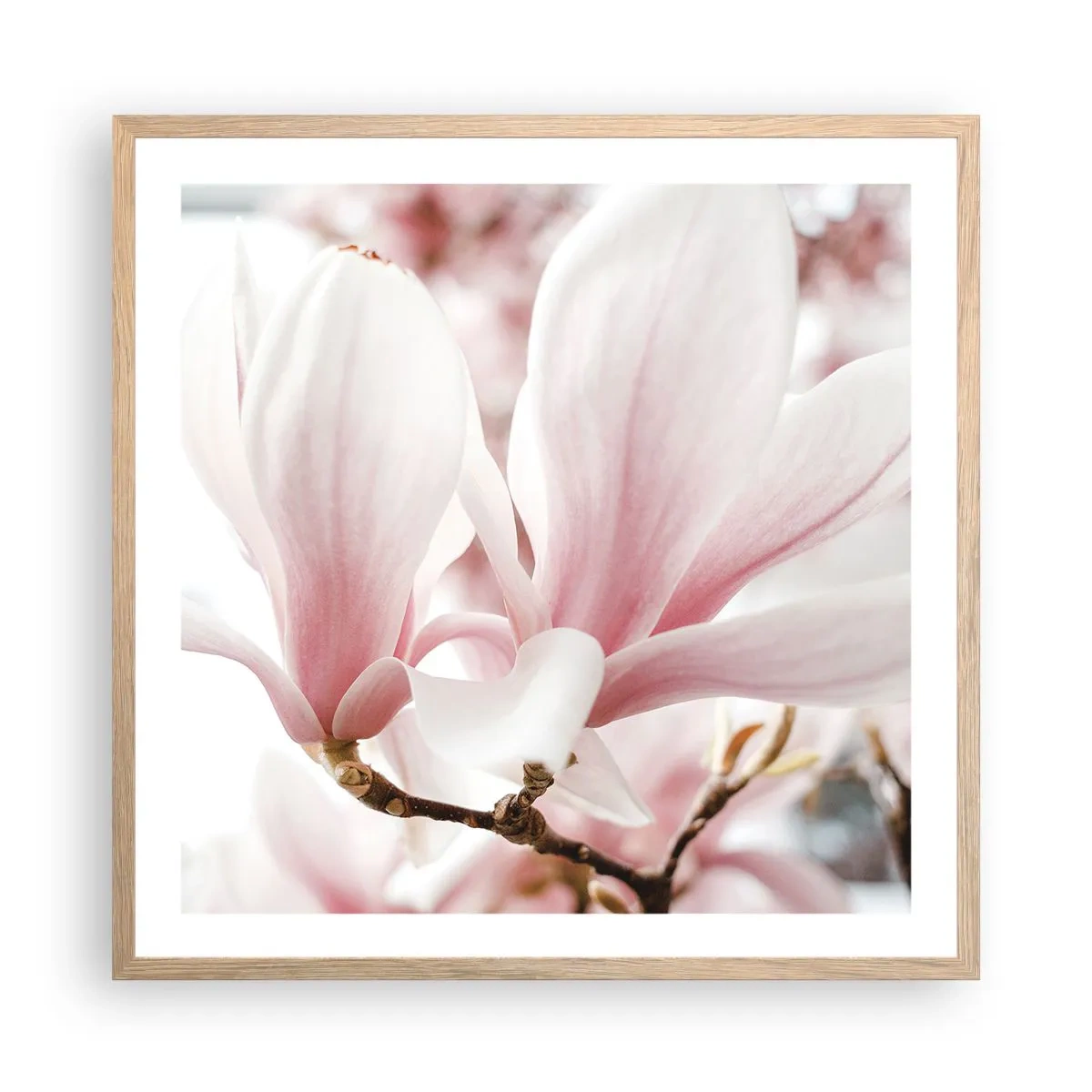 Affiche dans un chêne clair - Poster - Abondance de tendresse - 60x60 cm