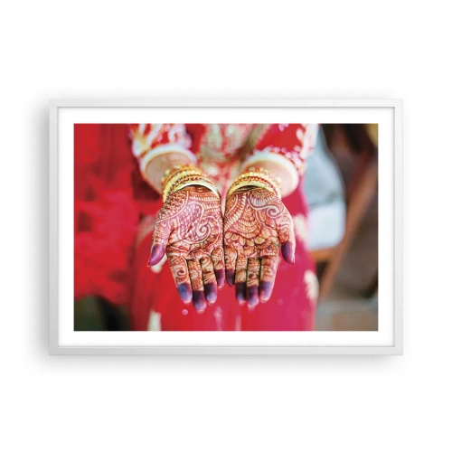 Affiche dans un cadre blanc - Poster - Prêt à saisir votre chance - 70x50 cm