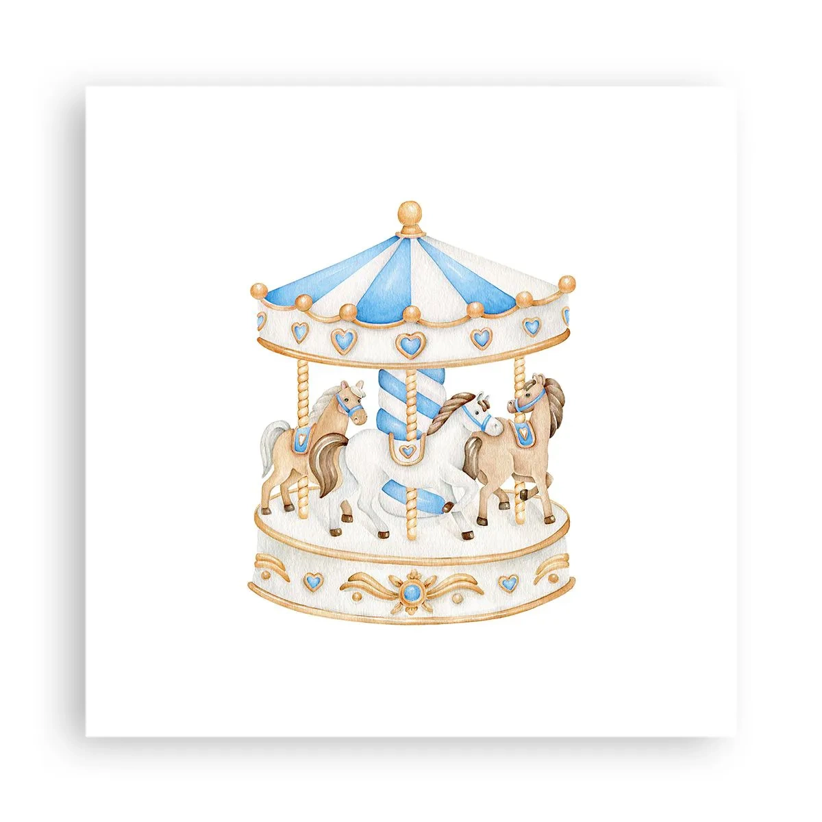 Affiche - Poster - Douce enfance - 40x40 cm