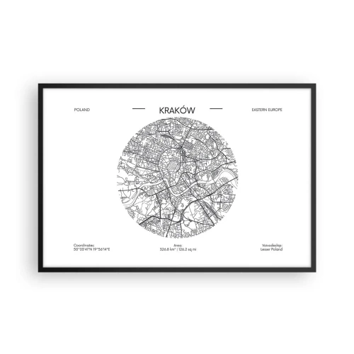 Affiche dans un cadre noir - Poster - Anatomie de Cracovie - 91x61 cm