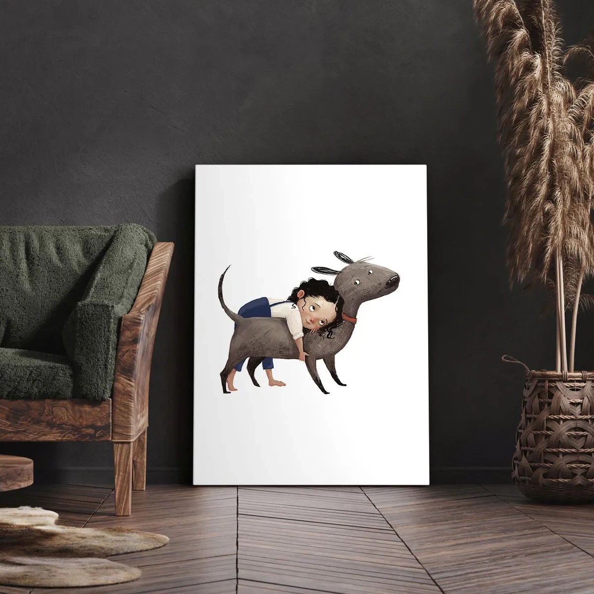 Impression sur toile - Image sur toile - Les meilleurs amis - 65x120 cm